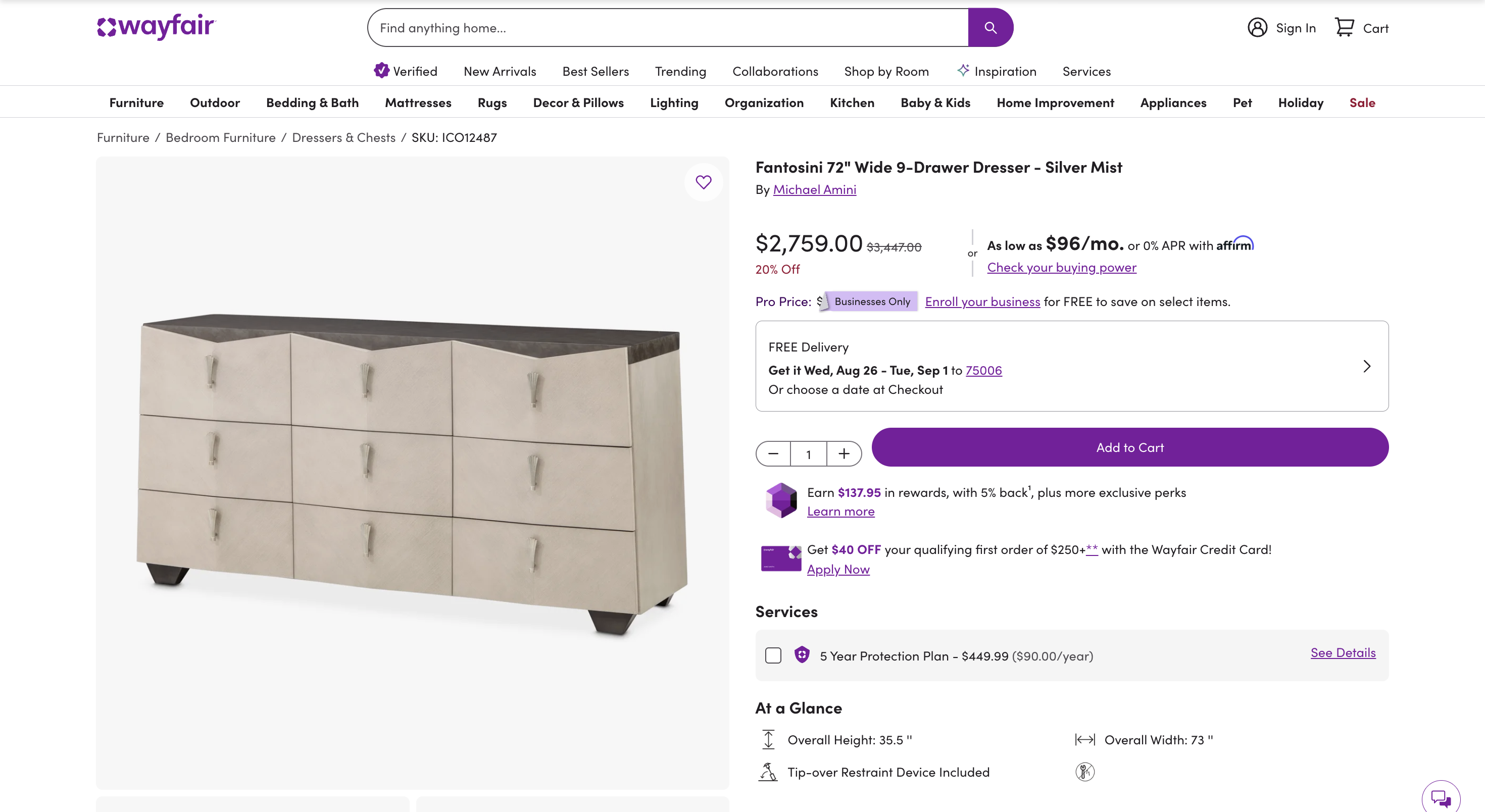 Retail price screenshot