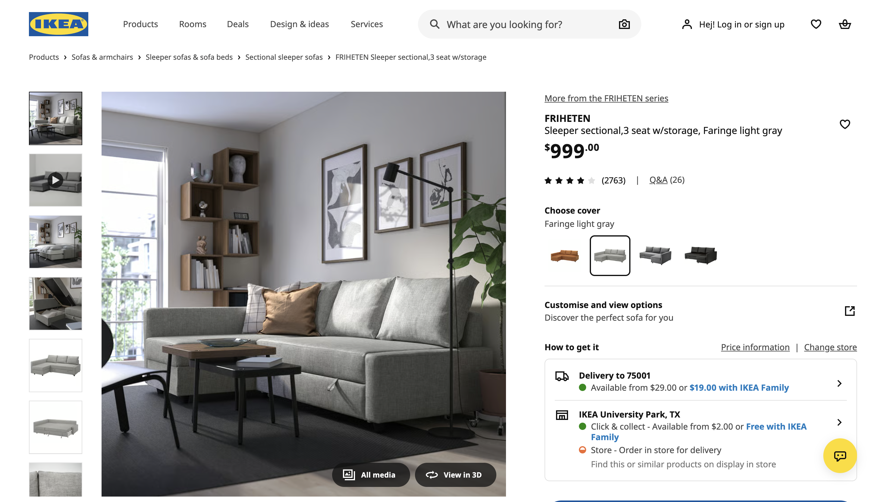 Retail price screenshot