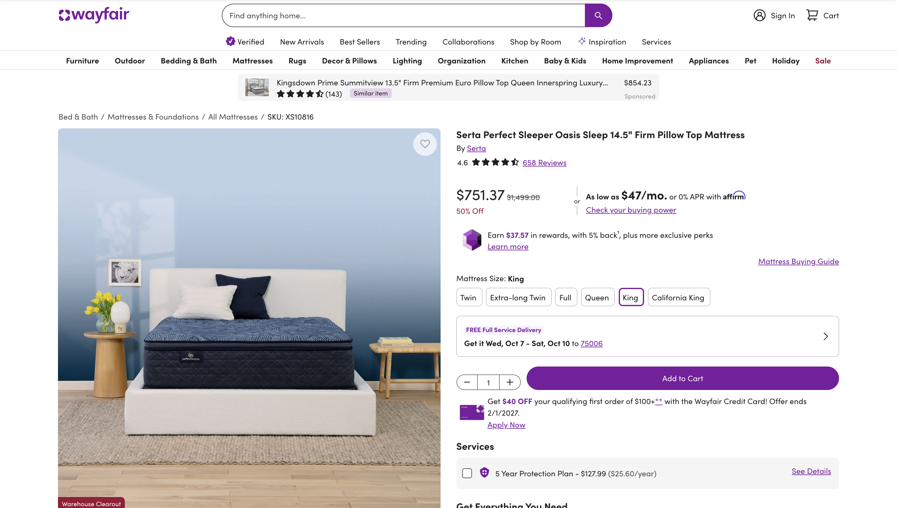 Retail price screenshot