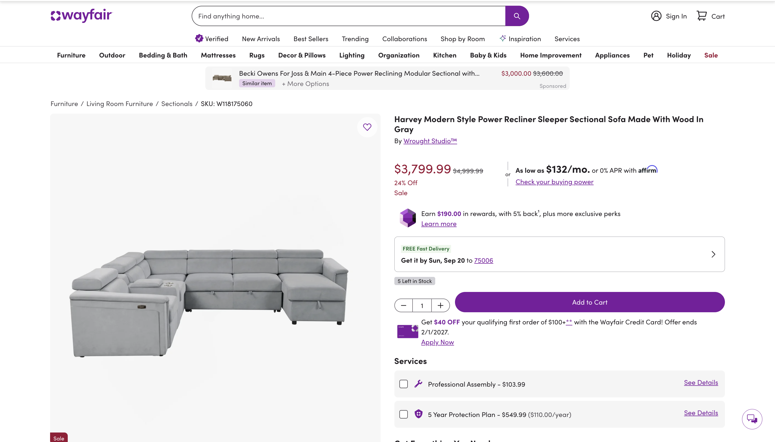 Retail price screenshot